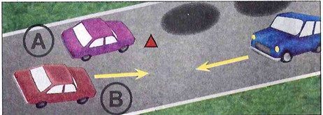 Do not behave like B, give way A has.