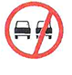 Overtaking prohibited sign