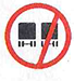 Overtaking by goods vehicle prohibited sign