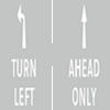 Direction arrow lines - Zimbabwe carriageway markings road sign