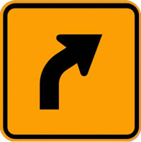 Curved Road - Zimbabwe class a signs road sign