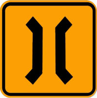Narrow Bridge - Zimbabwe class a signs road sign