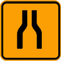 Narrow Road Sign - Zimbabwe class a signs road sign