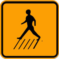 Pedestrian Crossing - Zimbabwe class a signs road sign
