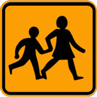 Pedestrians ahead - Zimbabwe class a signs road sign
