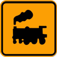 Rail Crossing - Zimbabwe class a signs road sign