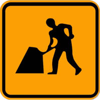 Road Works Ahead - Zimbabwe class a signs road sign