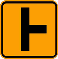 Side road ahead - Zimbabwe class a signs road sign