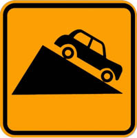 Steep Road - Zimbabwe class a signs road sign