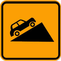 Steep Road - Zimbabwe class a signs road sign