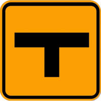 T junction - Zimbabwe class a signs road sign