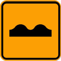 Uneven Road - Zimbabwe class a signs road sign