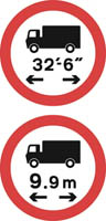 Length limit - Zimbabwe class b signs road sign