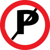 No Parking - Zimbabwe class b signs road sign