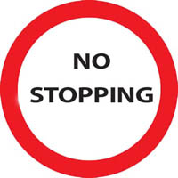No stopping - Zimbabwe class b signs road sign