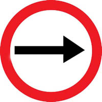 Traffic flow sign - Zimbabwe class b signs road sign