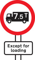 Weight limit - Zimbabwe class b signs road sign