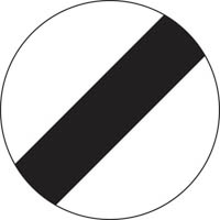 Restriction ended sign - Zimbabwe class c signs road sign