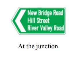 At a junction - Zimbabwe directional signs road sign