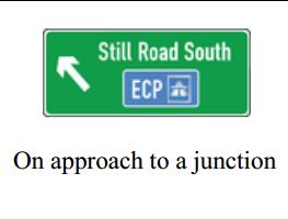 Junction Ahead - Zimbabwe directional signs road sign