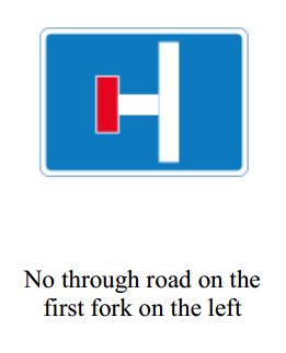 No road ahead - Zimbabwe information signs road sign