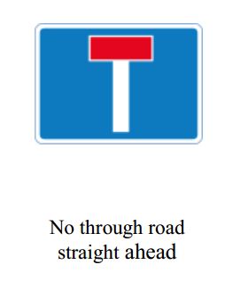 No road ahead - Zimbabwe information signs road sign