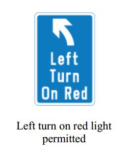 Turn left - Zimbabwe information signs road sign