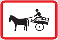 Animal drawn vehicles - Zimbabwe regulatory signs road sign