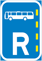 Bus lane reservation - Zimbabwe regulatory signs road sign