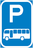 Bus parking reservation - Zimbabwe regulatory signs road sign