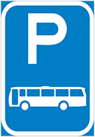 Bus parking reservation - Zimbabwe regulatory signs road sign