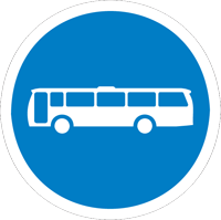 Buses only - Zimbabwe regulatory signs road sign