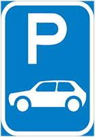 Car parking reservation - Zimbabwe regulatory signs road sign