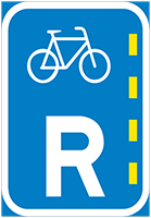 Cycle lane reservation - Zimbabwe regulatory signs road sign