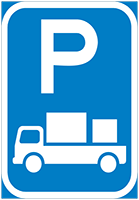 Delivery vehicle parking reservation - Zimbabwe regulatory signs road sign