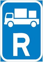 Delivery vehicle reservation - Zimbabwe regulatory signs road sign