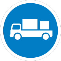 Delivery vehicles only - Zimbabwe regulatory signs road sign