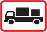 Delivery vehicles - Zimbabwe regulatory signs road sign