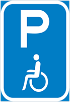Disabled person parking reservation - Zimbabwe regulatory signs road sign