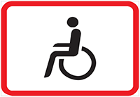 Disabled person vehicles - Zimbabwe regulatory signs road sign