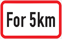 Distance limit sign - Zimbabwe regulatory signs road sign