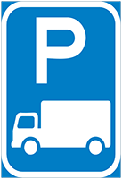Goods vehicle parking reservation - Zimbabwe regulatory signs road sign