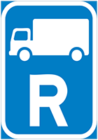 Goods vehicle reservation - Zimbabwe regulatory signs road sign