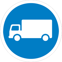 Goods vehicles only - Zimbabwe regulatory signs road sign