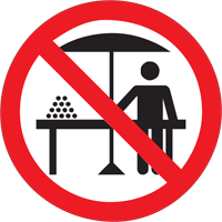 Hawkers and Vendors prohibited - Zimbabwe regulatory signs road sign