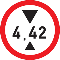 Height limit - Zimbabwe regulatory signs road sign