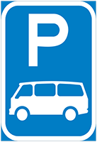 Mini bus parking reservation - Zimbabwe regulatory signs road sign