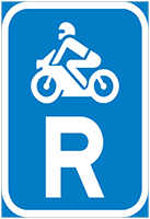 Motorcycle reservation - Zimbabwe regulatory signs road sign