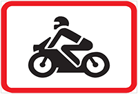 Motorcycles - Zimbabwe regulatory signs road sign