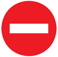 No entry sign - Zimbabwe regulatory signs road sign